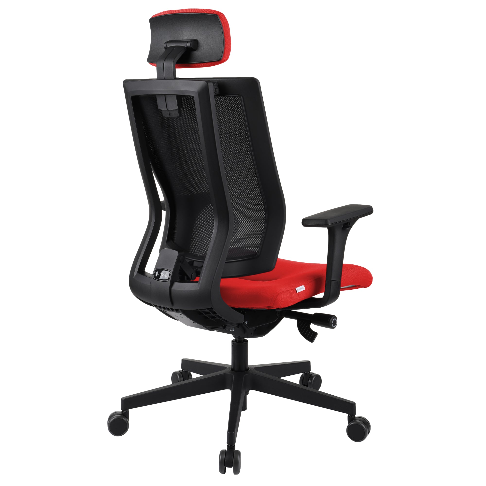 MaxPro Bürostuhl Ergonomisch mit Netz- oder gepolsterter Rückenlehne, SYNCHRO PLUS Mechanismus, Schwarzes Gestell