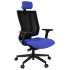 MaxPro Bürostuhl Ergonomisch mit Netz- oder gepolsterter Rückenlehne, SYNCHRO PLUS Mechanismus, Schwarzes Gestell
