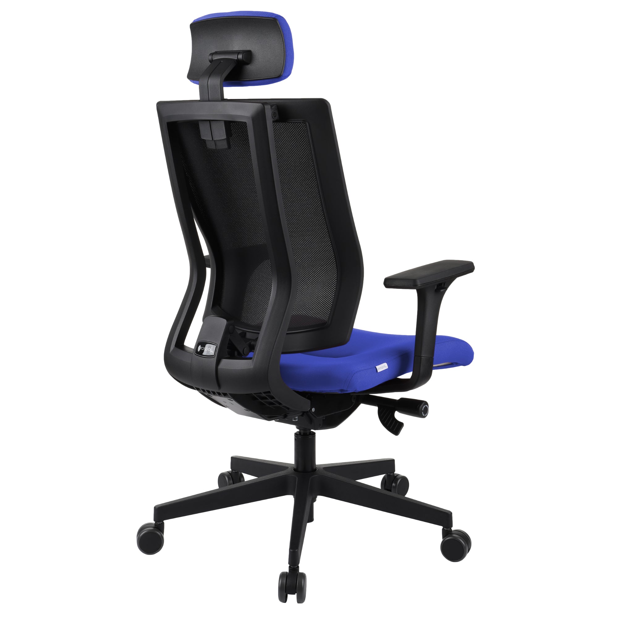 MaxPro Bürostuhl Ergonomisch mit Netz- oder gepolsterter Rückenlehne, SYNCHRO PLUS Mechanismus, Schwarzes Gestell