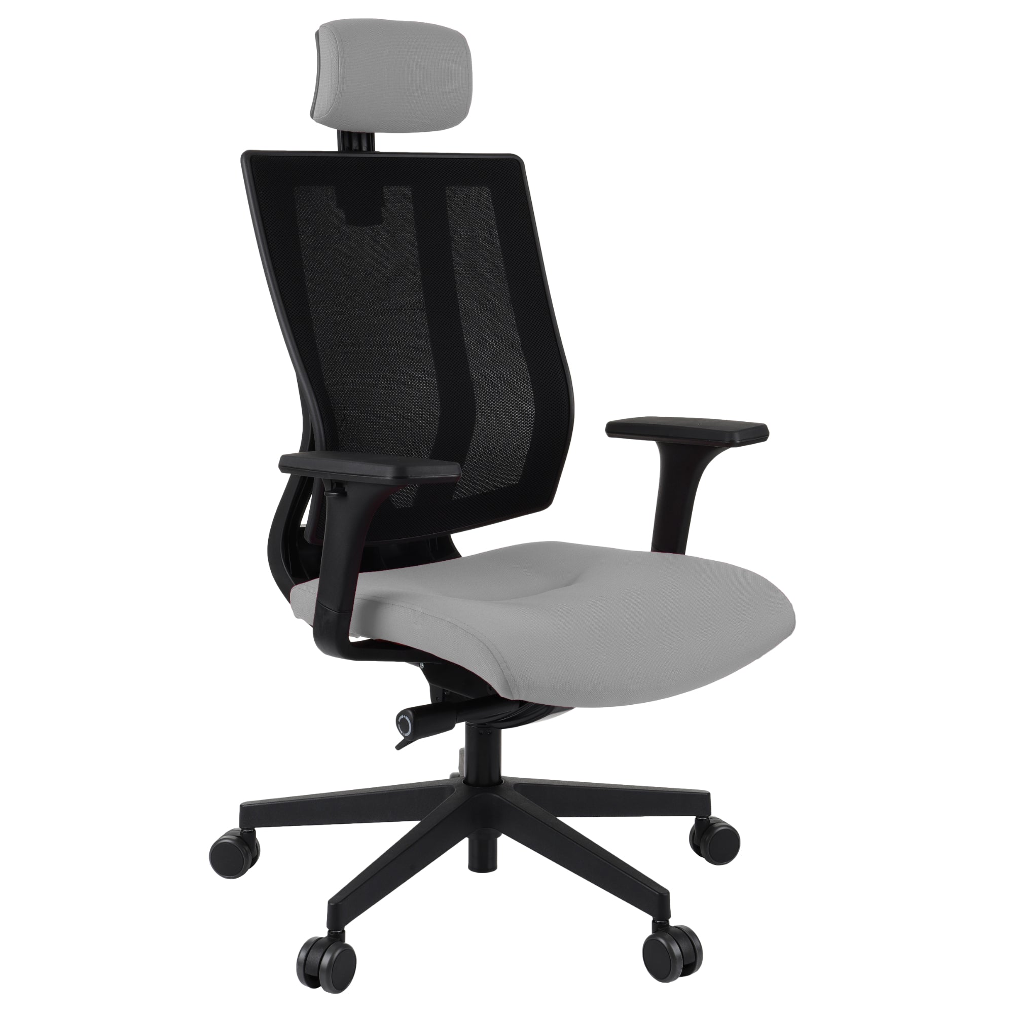 MaxPro Bürostuhl Ergonomisch mit Netz- oder gepolsterter Rückenlehne, SYNCHRO PLUS Mechanismus, Schwarzes Gestell