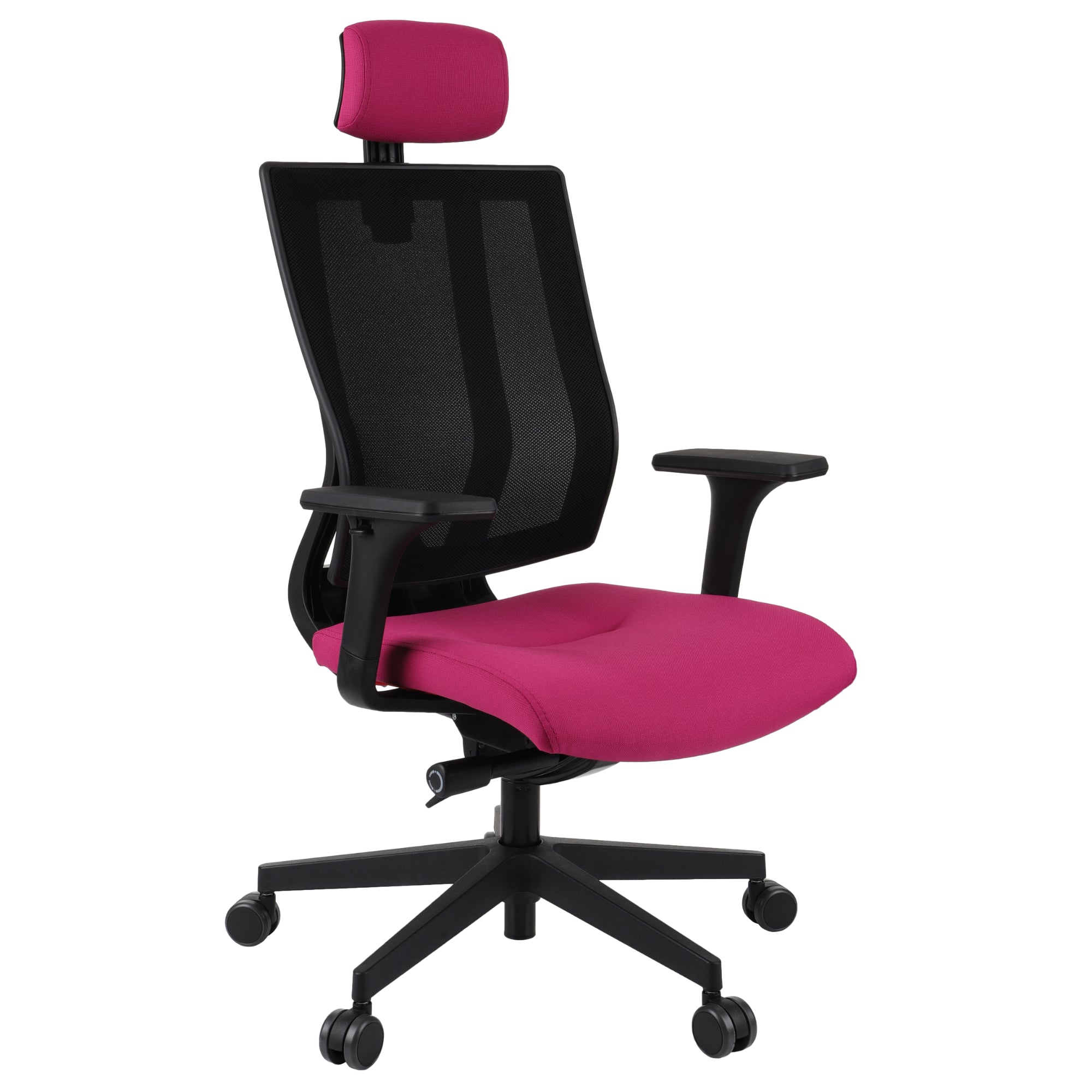 MaxPro Bürostuhl Ergonomisch mit Netz- oder gepolsterter Rückenlehne, SYNCHRO PLUS Mechanismus, Schwarzes Gestell