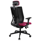 MaxPro Bürostuhl Ergonomisch mit Netz- oder gepolsterter Rückenlehne, SYNCHRO PLUS Mechanismus, Schwarzes Gestell