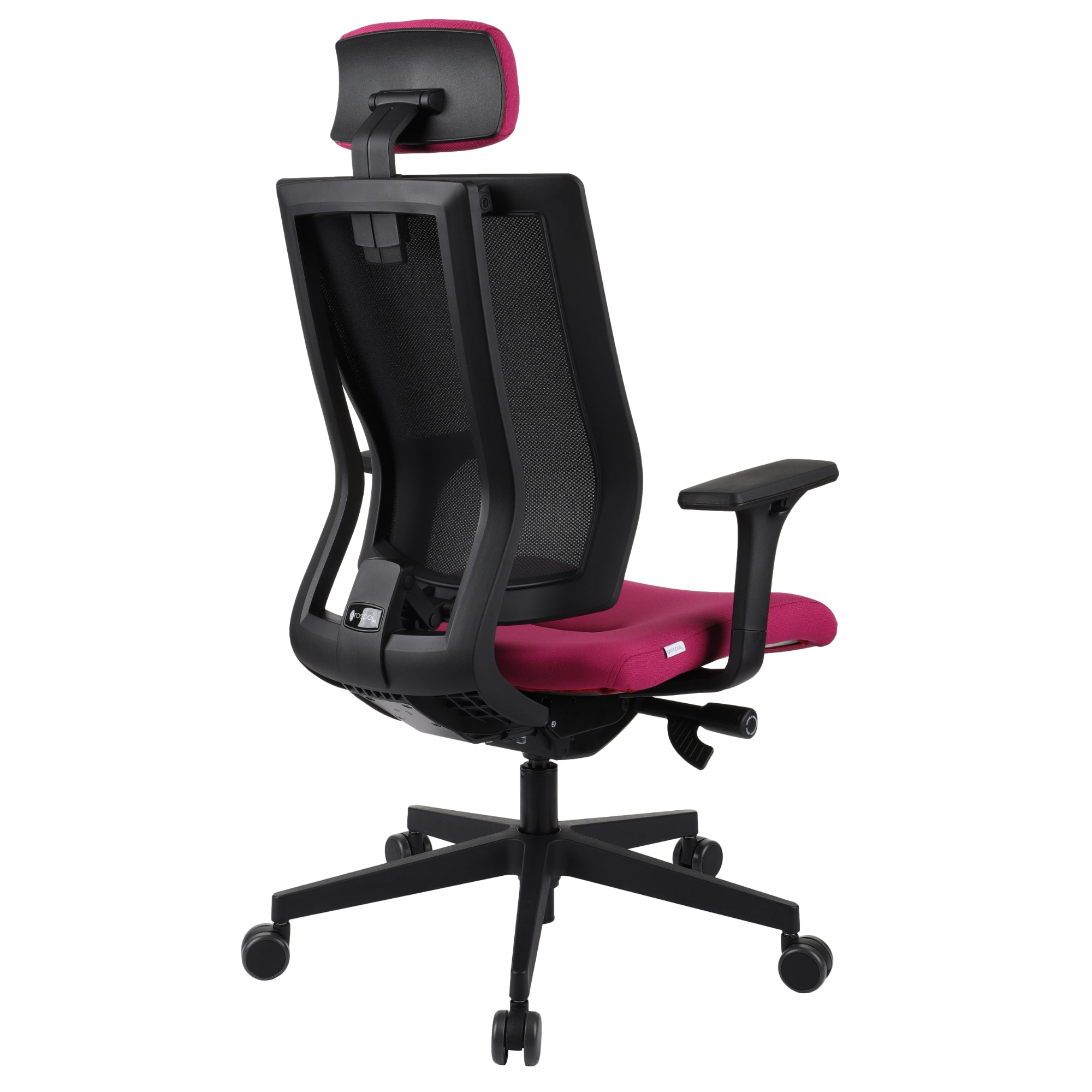 MaxPro Bürostuhl Ergonomisch mit Netz- oder gepolsterter Rückenlehne, SYNCHRO PLUS Mechanismus, Schwarzes Gestell