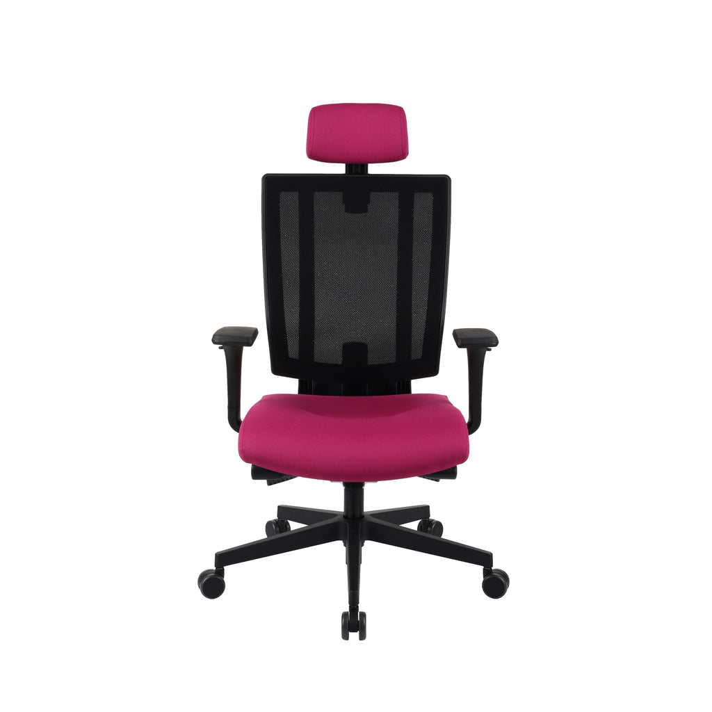 MaxPro HD Note Red Bürostuhl Ergonomisch mit SYNCHRO PLUS Mechanismus, Schwarzes Gestell-Brötter.de