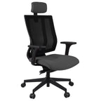 MaxPro Bürostuhl Ergonomisch mit Netz- oder gepolsterter Rückenlehne, SYNCHRO PLUS Mechanismus, Schwarzes Gestell