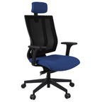 MaxPro Bürostuhl Ergonomisch mit Netz- oder gepolsterter Rückenlehne, SYNCHRO PLUS Mechanismus, Schwarzes Gestell