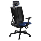 MaxPro Bürostuhl Ergonomisch mit Netz- oder gepolsterter Rückenlehne, SYNCHRO PLUS Mechanismus, Schwarzes Gestell