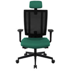 MaxPro Bürostuhl Ergonomisch mit Netz- oder gepolsterter Rückenlehne, SYNCHRO PLUS Mechanismus, Schwarzes Gestell