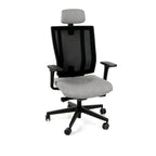 MaxPro Bürostuhl Ergonomisch mit Netz- oder gepolsterter Rückenlehne, SYNCHRO PLUS Mechanismus, Schwarzes Gestell