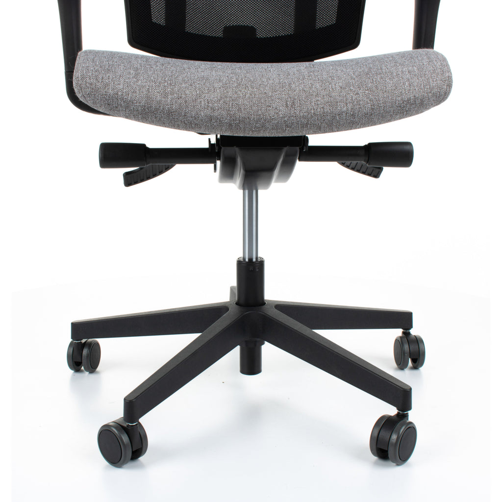 MaxPro HD Medley Grey Bürostuhl Ergonomisch mit SYNCHRO PLUS Mechanismus, Schwarzes Gestell-Brötter.de