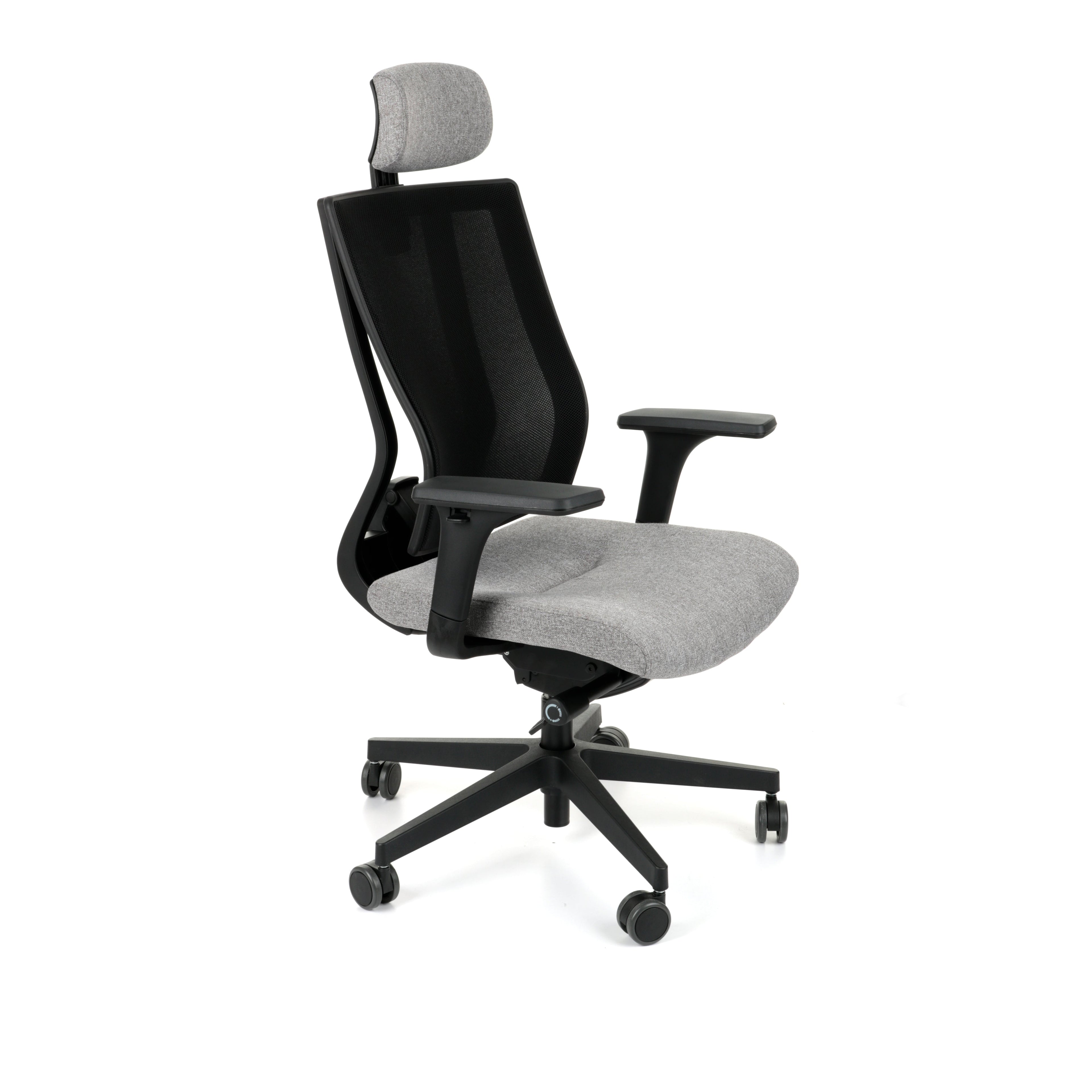 MaxPro HD Medley Grey Bürostuhl Ergonomisch mit SYNCHRO PLUS Mechanismus, Schwarzes Gestell-Brötter.de