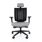 MaxPro HD Medley Grey Bürostuhl Ergonomisch mit SYNCHRO PLUS Mechanismus, Schwarzes Gestell-Brötter.de