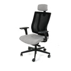 MaxPro HD Medley Grey Bürostuhl Ergonomisch mit SYNCHRO PLUS Mechanismus, Schwarzes Gestell-Brötter.de