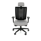 MaxPro HD Medley Grey Bürostuhl Ergonomisch mit SYNCHRO PLUS Mechanismus, Schwarzes Gestell-Brötter.de