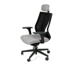 MaxPro HD Medley Grey Bürostuhl Ergonomisch mit SYNCHRO PLUS Mechanismus, Schwarzes Gestell-Brötter.de
