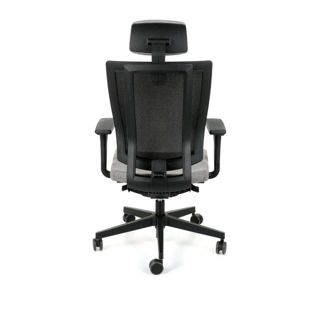 MaxPro HD Medley Grey Bürostuhl Ergonomisch mit SYNCHRO PLUS Mechanismus, Schwarzes Gestell-Brötter.de