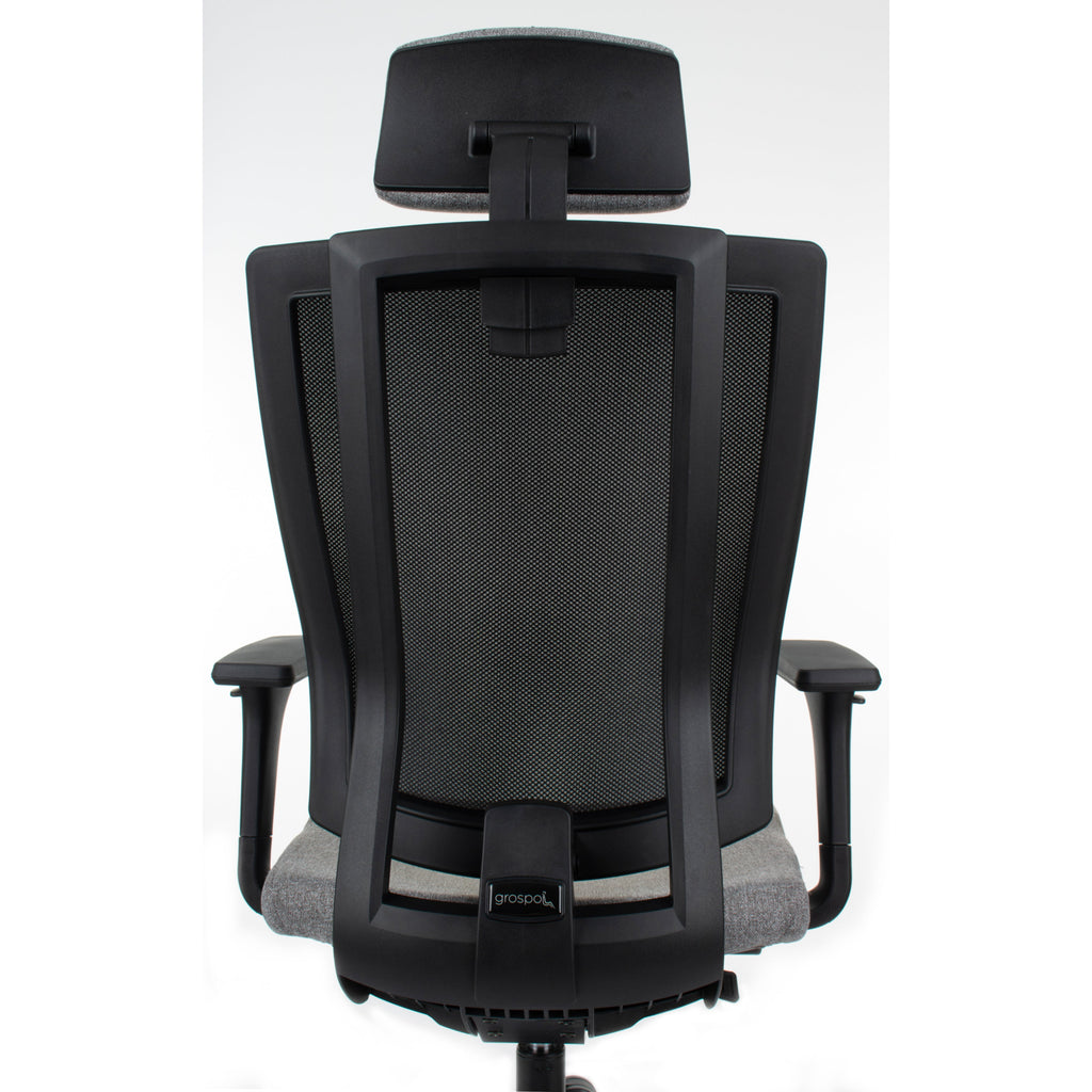 MaxPro HD Medley Grey Bürostuhl Ergonomisch mit SYNCHRO PLUS Mechanismus, Schwarzes Gestell-Brötter.de