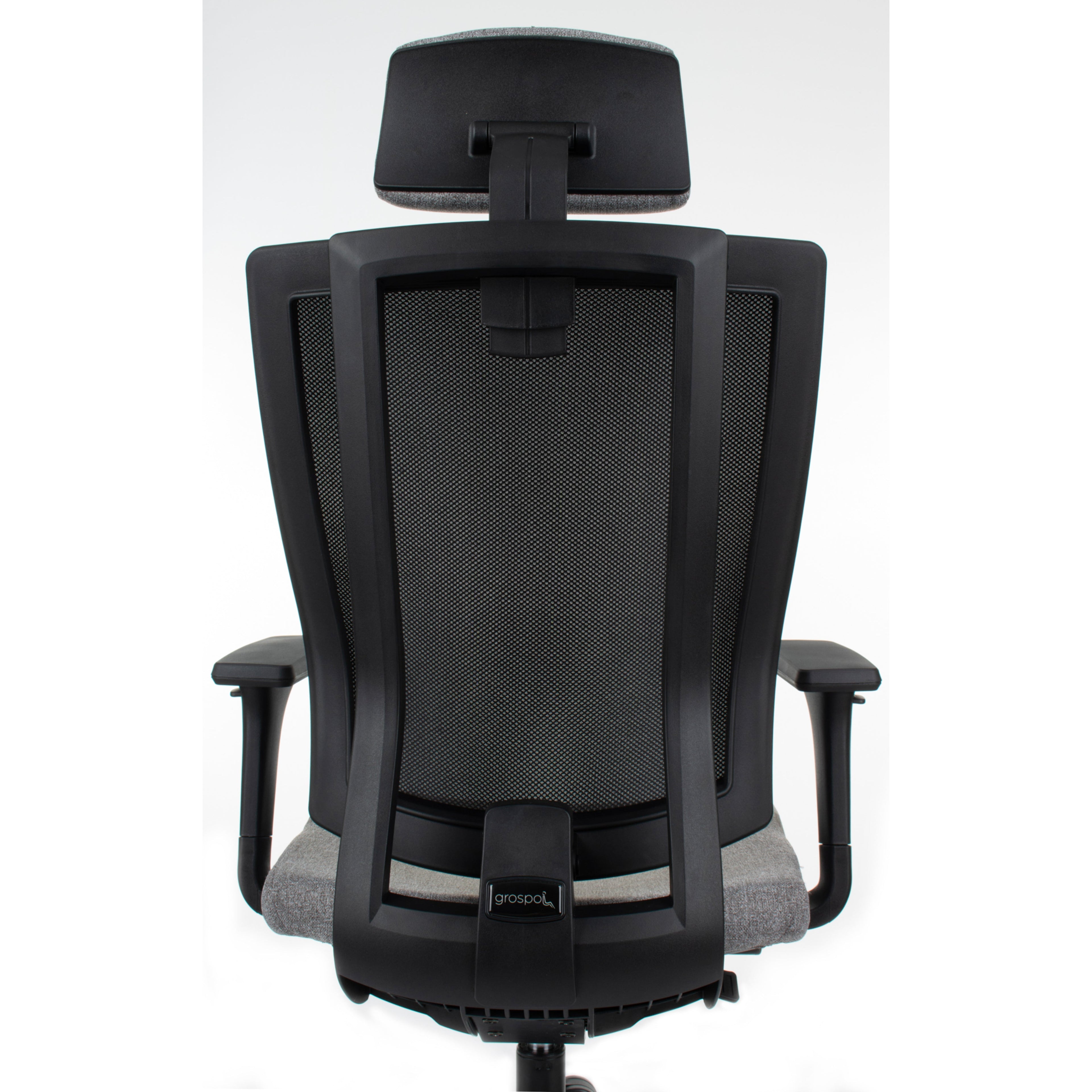 MaxPro HD Medley Grey Bürostuhl Ergonomisch mit SYNCHRO PLUS Mechanismus, Schwarzes Gestell-Brötter.de