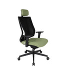 MaxPro Bürostuhl Ergonomisch mit Netz- oder gepolsterter Rückenlehne, SYNCHRO PLUS Mechanismus, Schwarzes Gestell
