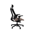 MaxPro HD Magic Velvet Beige Bürostuhl Ergonomisch mit SYNCHRO PLUS Mechanismus, Schwarzes Gestell-Brötter.de