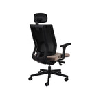 MaxPro HD Magic Velvet Beige Bürostuhl Ergonomisch mit SYNCHRO PLUS Mechanismus, Schwarzes Gestell-Brötter.de