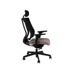 MaxPro HD Magic Velvet Beige Bürostuhl Ergonomisch mit SYNCHRO PLUS Mechanismus, Schwarzes Gestell-Brötter.de