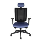 MaxPro HD Osaka Blue Bürostuhl Ergonomisch mit SYNCHRO PLUS Mechanismus, Schwarzes Gestell-Brötter.de