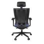 MaxPro HD Osaka Blue Bürostuhl Ergonomisch mit SYNCHRO PLUS Mechanismus, Schwarzes Gestell-Brötter.de