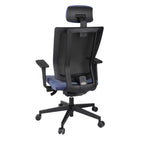 MaxPro HD Osaka Blue Bürostuhl Ergonomisch mit SYNCHRO PLUS Mechanismus, Schwarzes Gestell-Brötter.de