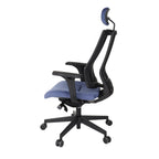 MaxPro HD Osaka Blue Bürostuhl Ergonomisch mit SYNCHRO PLUS Mechanismus, Schwarzes Gestell-Brötter.de