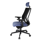 MaxPro HD Osaka Blue Bürostuhl Ergonomisch mit SYNCHRO PLUS Mechanismus, Schwarzes Gestell-Brötter.de