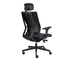 MaxPro Bürostuhl Ergonomisch mit Netz- oder gepolsterter Rückenlehne, SYNCHRO PLUS Mechanismus, Schwarzes Gestell