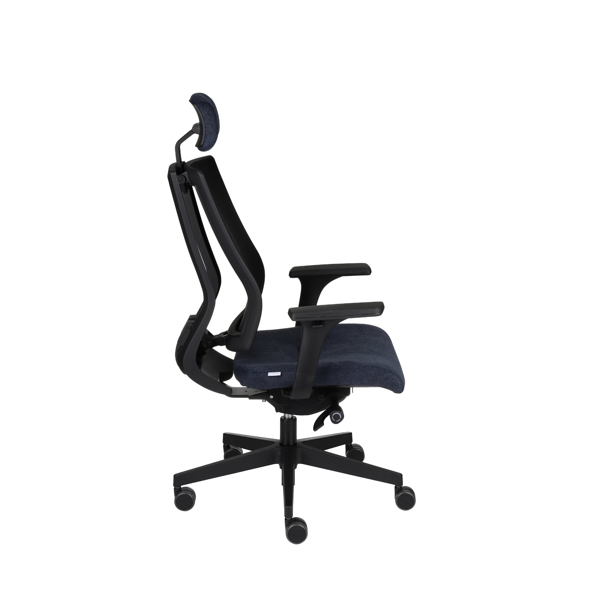 MaxPro Bürostuhl Ergonomisch mit Netz- oder gepolsterter Rückenlehne, SYNCHRO PLUS Mechanismus, Schwarzes Gestell