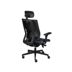MaxPro Bürostuhl Ergonomisch mit Netz- oder gepolsterter Rückenlehne, SYNCHRO PLUS Mechanismus, Schwarzes Gestell