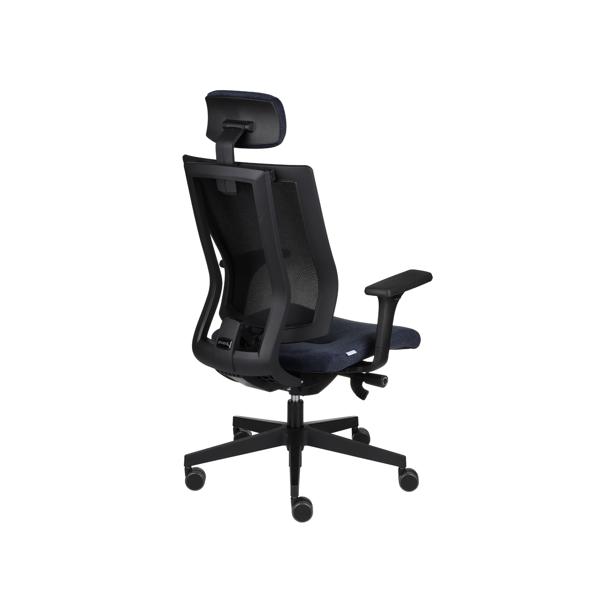 MaxPro Bürostuhl Ergonomisch mit Netz- oder gepolsterter Rückenlehne, SYNCHRO PLUS Mechanismus, Schwarzes Gestell