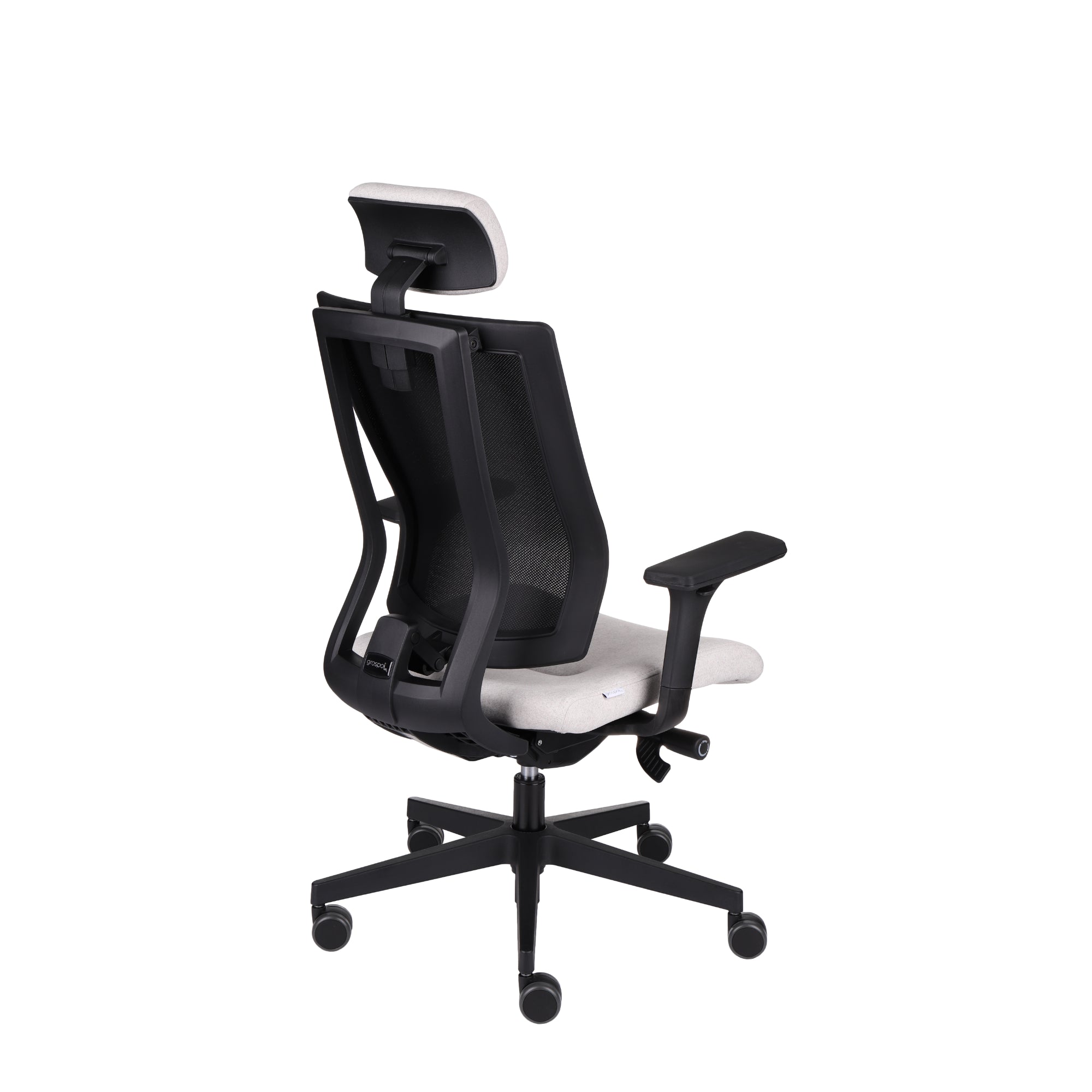 MaxPro Bürostuhl Ergonomisch mit Netz- oder gepolsterter Rückenlehne, SYNCHRO PLUS Mechanismus, Schwarzes Gestell