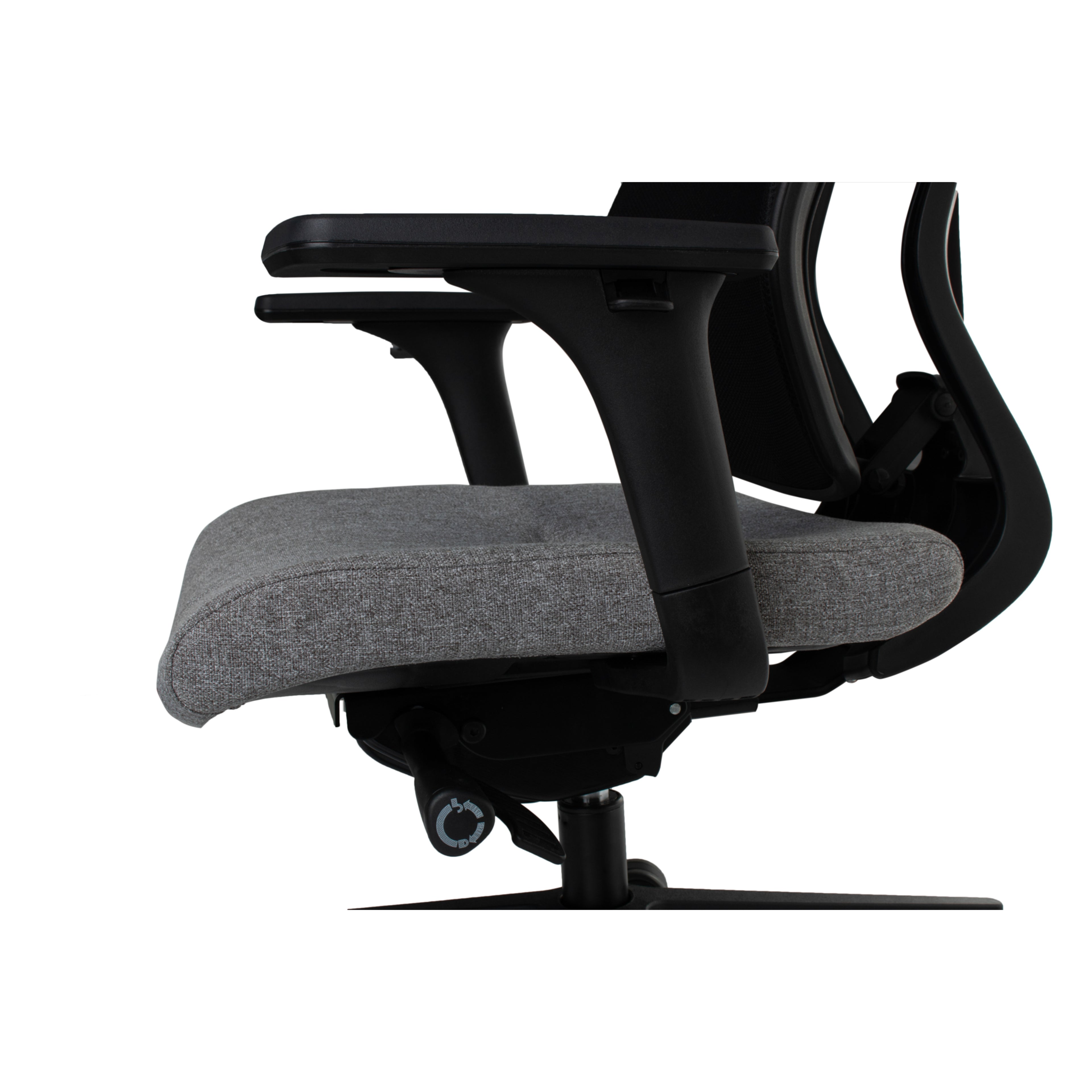 MaxPro Bürostuhl Ergonomisch mit Netz- oder gepolsterter Rückenlehne, SYNCHRO PLUS Mechanismus, Schwarzes Gestell
