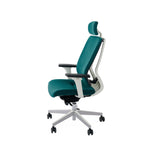 MaxPro WT Osaka Navy Blue Bürostuhl Ergonomisch mit SYNCHRO PLUS Mechanismus, Weisses Gestell-Brötter.de