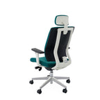 MaxPro WT Osaka Navy Blue Bürostuhl Ergonomisch mit SYNCHRO PLUS Mechanismus, Weisses Gestell-Brötter.de