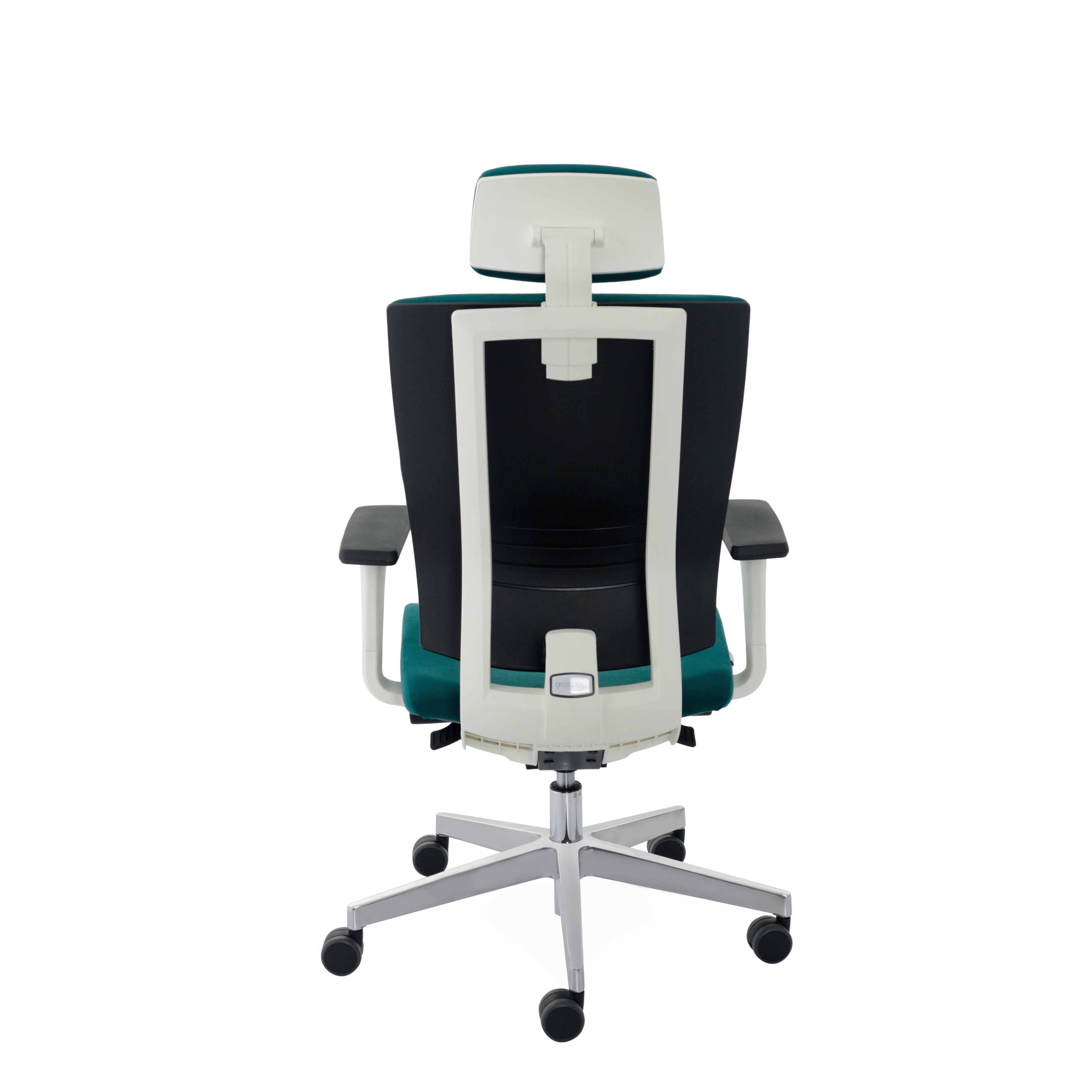 MaxPro WT Osaka Navy Blue Bürostuhl Ergonomisch mit SYNCHRO PLUS Mechanismus, Weisses Gestell-Brötter.de