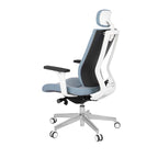 MaxPro WT Chrome Synergy 13 Bürostuhl Ergonomisch mit SYNCHRO PLUS Mechanismus, Weisses Gestell, Chrome Fußkreuz-Brötter.de