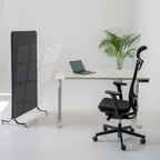 136x136cm 2 Stk. Akustik Freistehender Raumteiler Graphite Black, Sichtschutz, Schallschutz und Privatsphäre, mit Rollen-Brötter.de