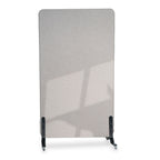 136x136cm 2 Stk. Akustik Freistehender Raumteiler Granite Gray, Sichtschutz, Schallschutz und Privatsphäre, mit Rollen-Brötter.de