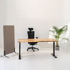 136x136cm 2 Stk. Akustik Freistehender Raumteiler Granite Gray, Sichtschutz, Schallschutz und Privatsphäre, mit Rollen-Brötter.de