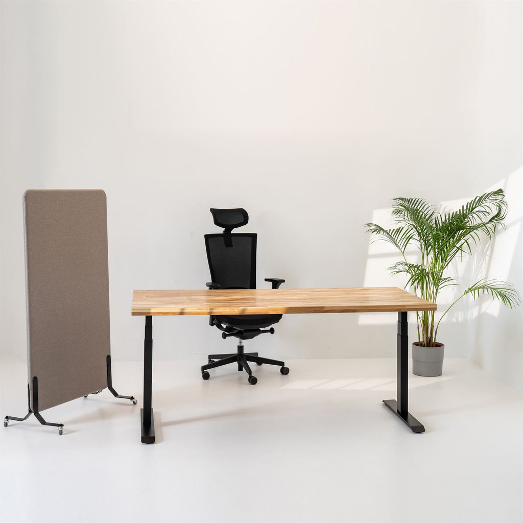 80x136cm 2 Stk. Akustik Freistehender Raumteiler Granite Gray, Sichtschutz, Schallschutz und Privatsphäre, mit Rollen-Brötter.de