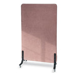 170x136cm 2 Stk. Akustik Freistehender Raumteiler Rose Beige, Sichtschutz, Schallschutz und Privatsphäre, mit Rollen-Brötter.de