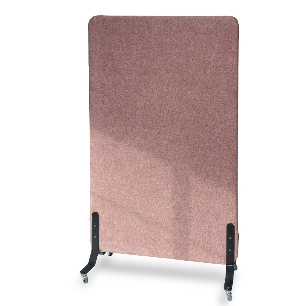100x136cm 2 Stk. Akustik Freistehender Raumteiler Rose Beige, Sichtschutz, Schallschutz und Privatsphäre, mit Rollen-Brötter.de