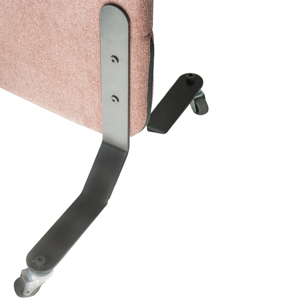 136x170cm 2 Stk. Akustik Freistehender Raumteiler Rose Beige, Sichtschutz, Schallschutz und Privatsphäre, mit Rollen-Brötter.de