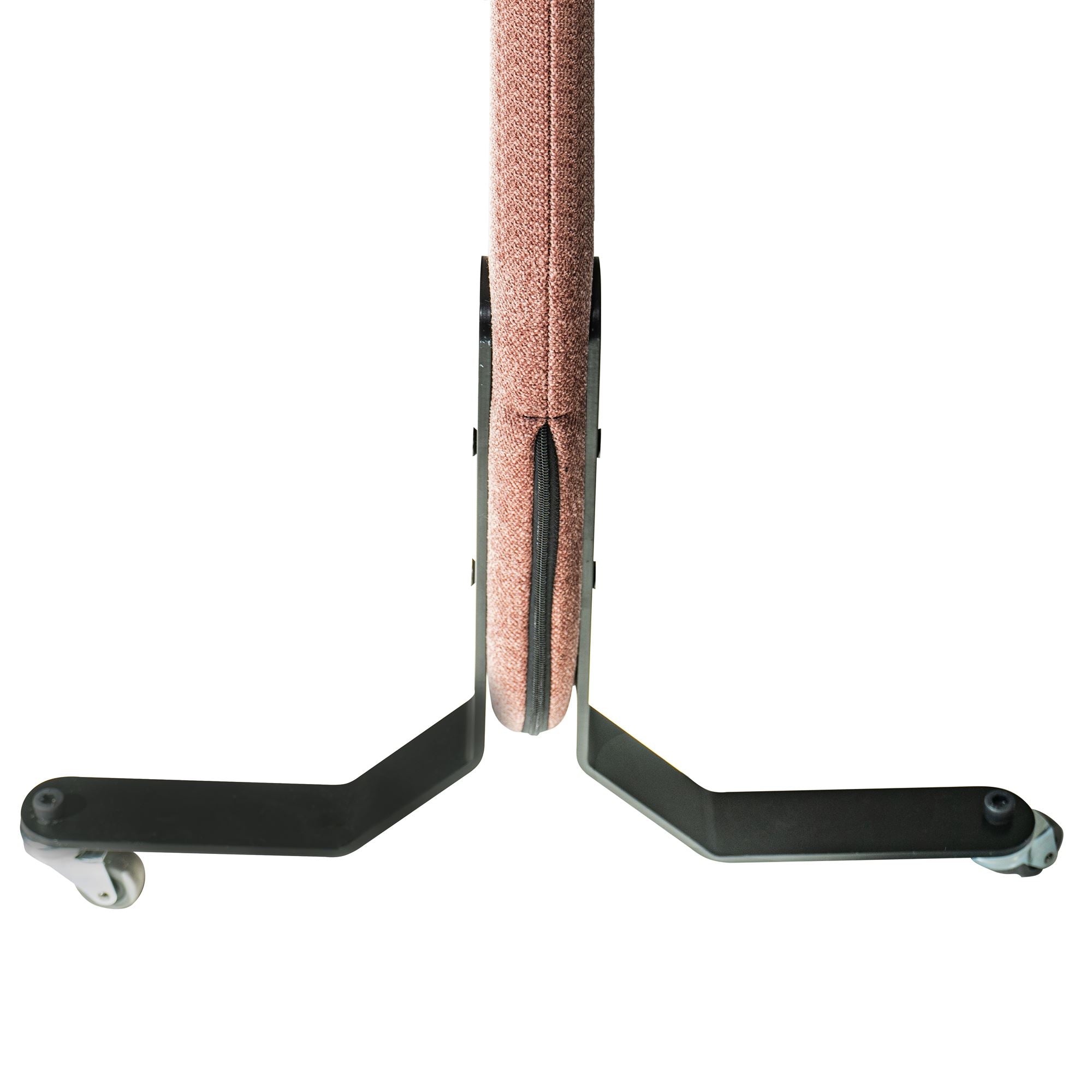 80x136cm 2 Stk. Akustik Freistehender Raumteiler Rose Beige, Sichtschutz, Schallschutz und Privatsphäre, mit Rollen-Brötter.de