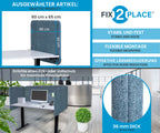 80x65cm Akustik Trennwand Teal Green, Sichtschutz, Schallschutz und Privatsphäre